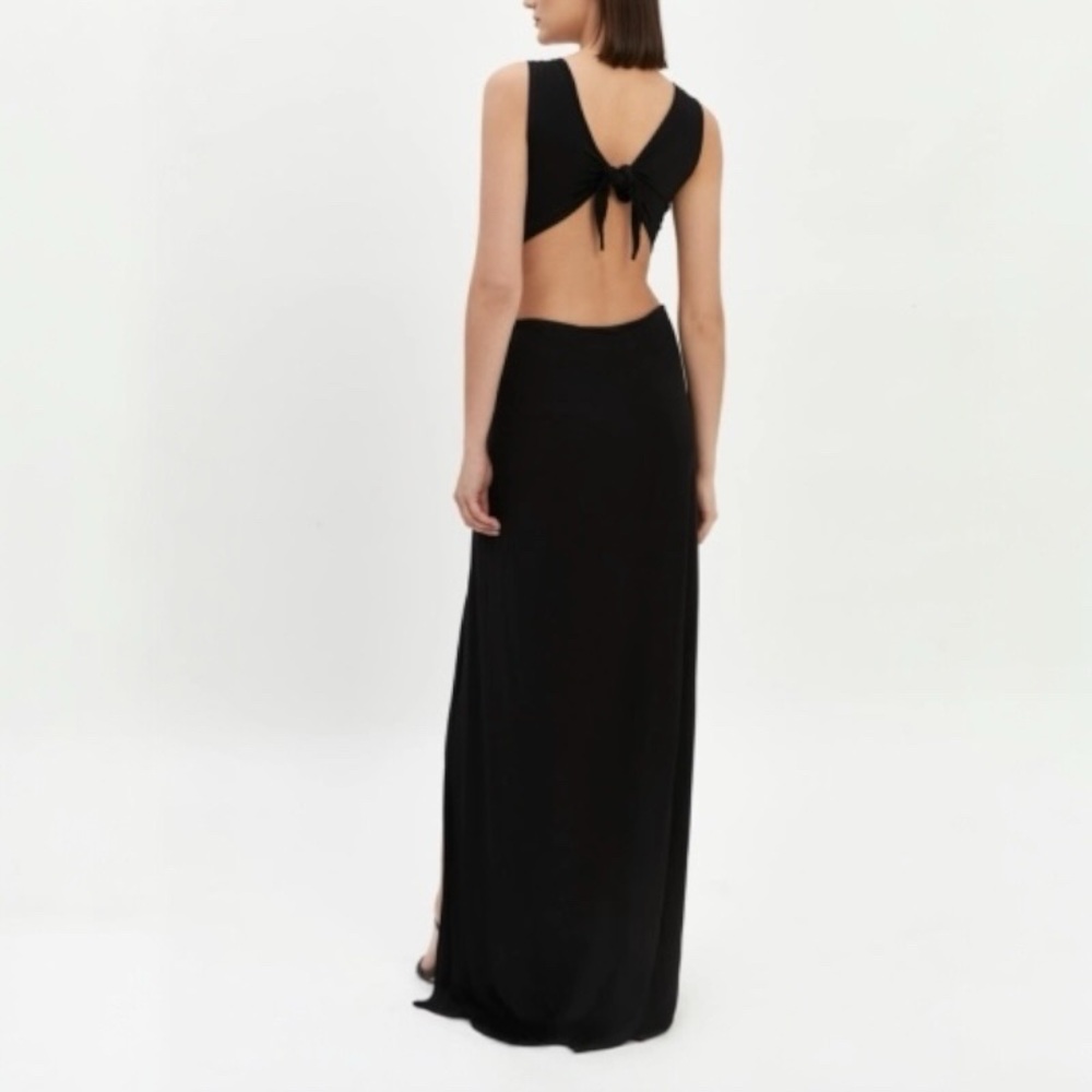 US 4 JUST CAVALLI Sexy Cross Back Black Dress NWT - Picture 2 of 10